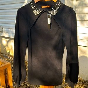 Nordstrom Rack NWT keyhole pearl sweater